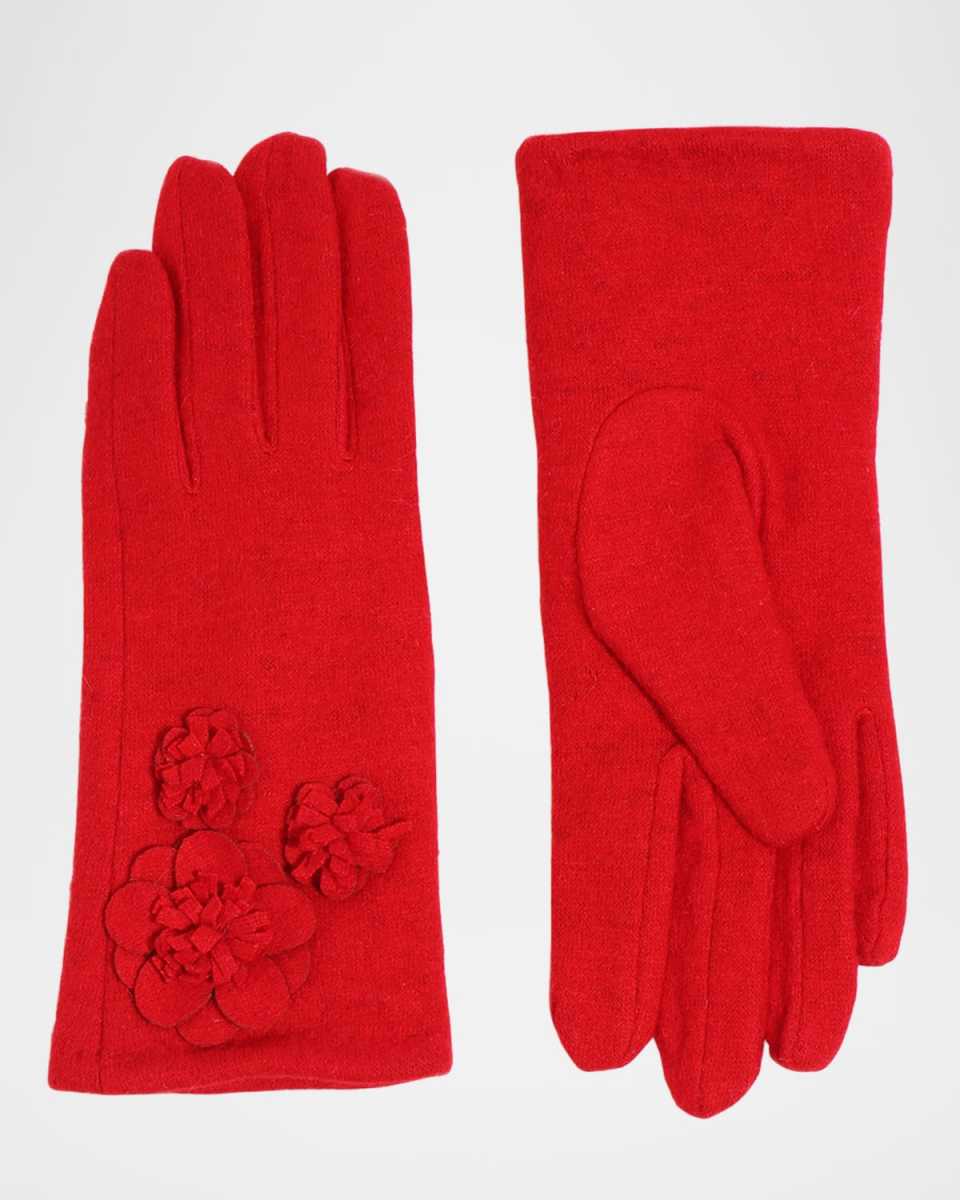 Lyla Rosette Wool Gloves